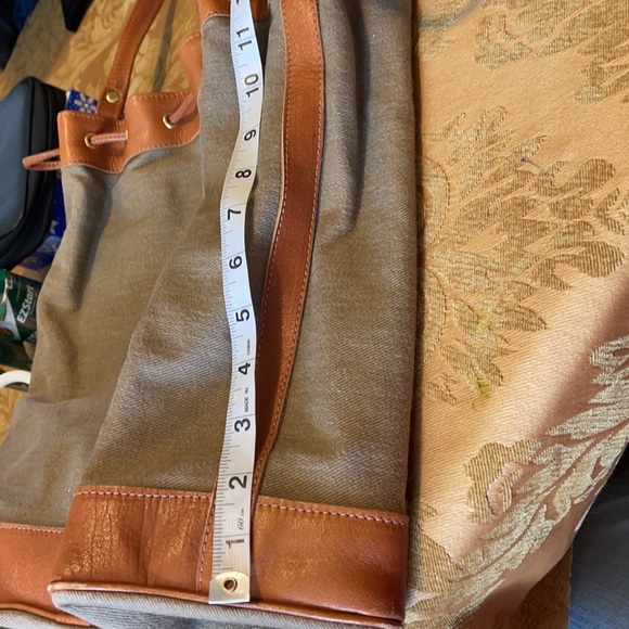 Leather and cotton bag - Picture 12 of 15